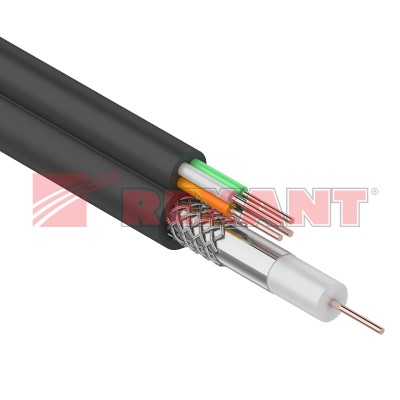 Кабель Rexant ККСП + 4х0.5мм черный Outdoor (01-4024) (305м)